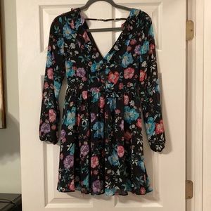 Express Size 0 floral above knee dress